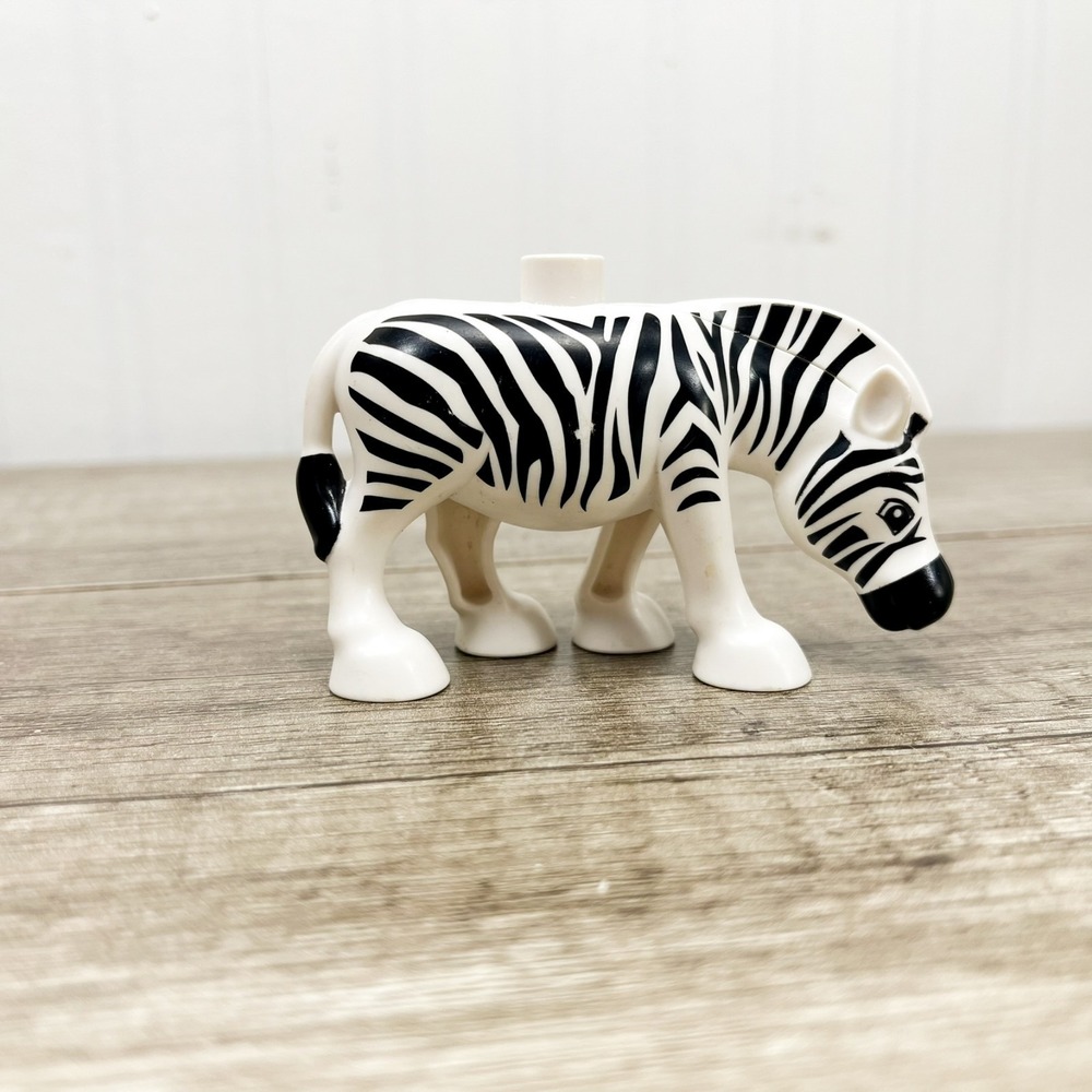 LEGO DUPLO STRIPED ZEBRA‎ MANE BLACK ENDS Animal Safari Zoo Circus